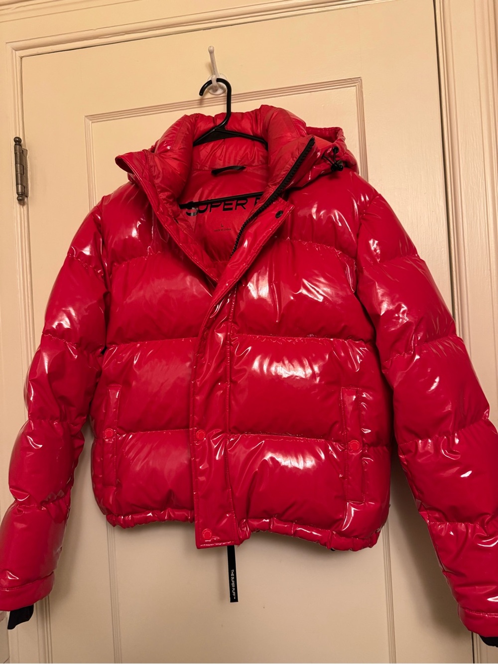 Aritzia Super Puff Shorty Lacquer Red
